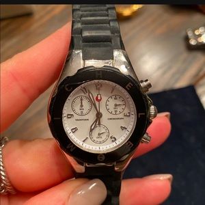 Michele Tahitian Jelly Bean Rubber Steel Watch